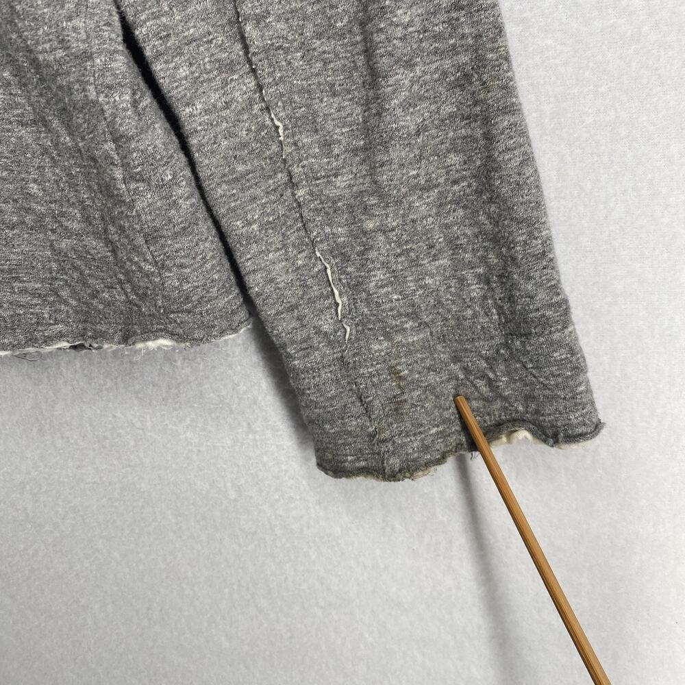 EILEEN FISHER Jacket PL Double Knit Jersey Cotton Raw Trim Button Up Blazer Gray - Picture 12 of 15